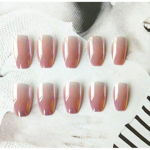 24pcs Set Glue Artificial Full Cover Nail Tips