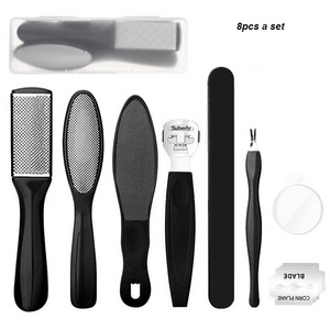 SAIYII 8 in 1 Hot Selling Nail Kit Professional Manicure Pedicure Set Stainless Steel Callus Remover Foot File Scraper