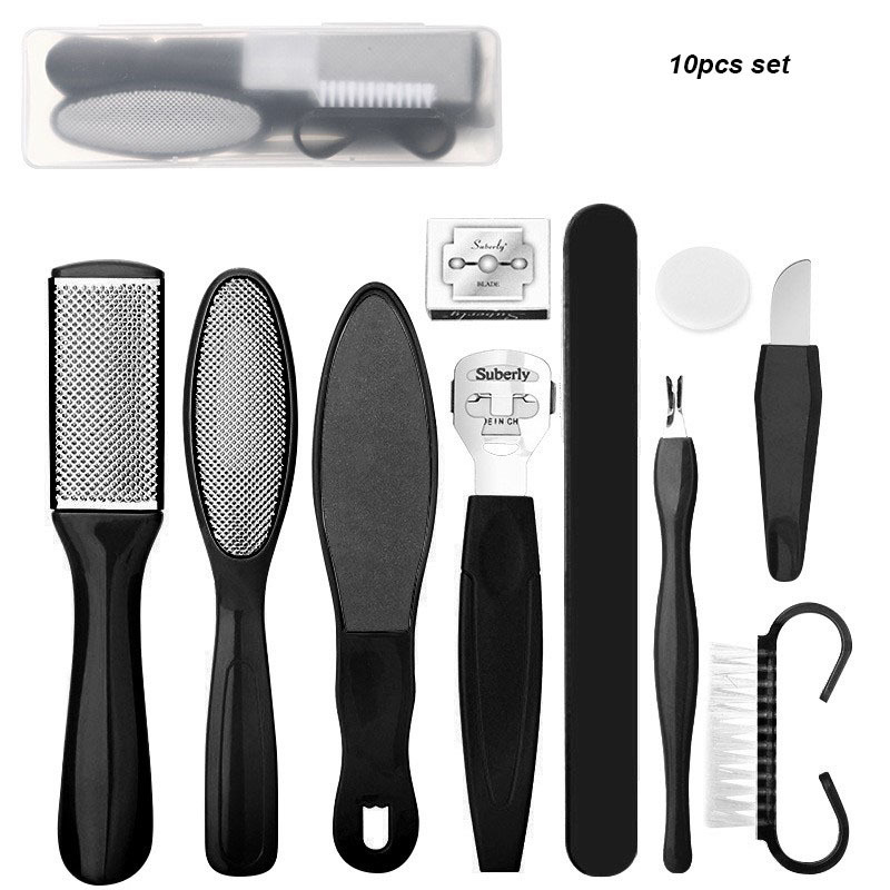 SAIYII 8 in 1 Hot Selling Nail Kit Professional Manicure Pedicure Set Stainless Steel Callus Remover Foot File Scraper