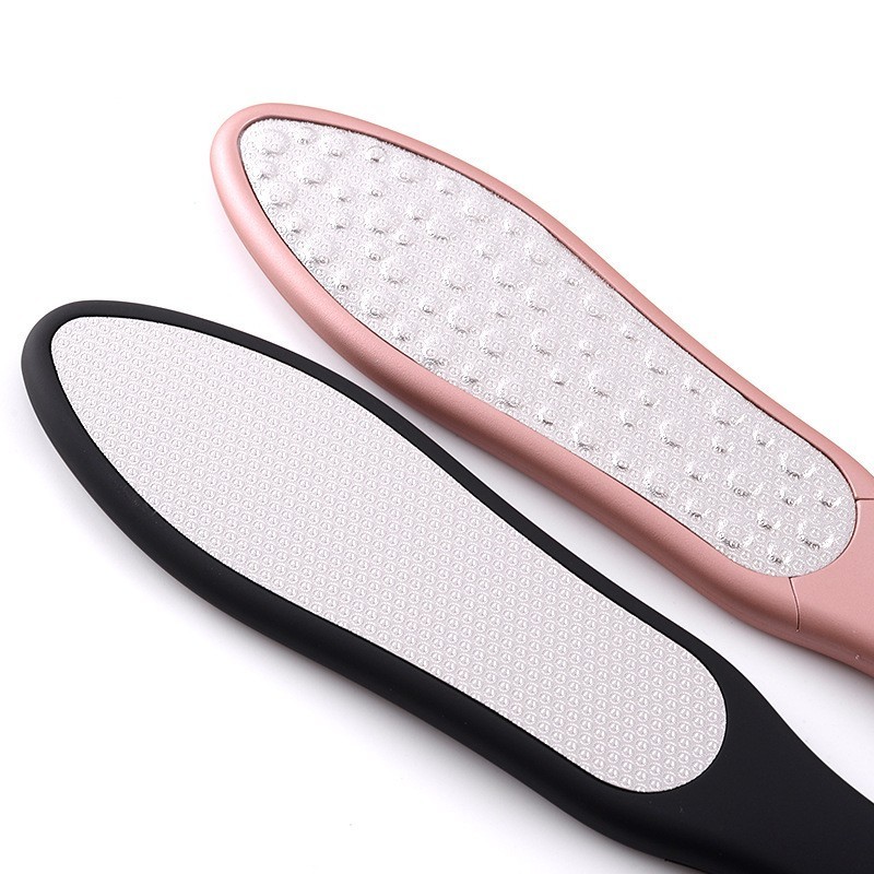 SAIYII Double Sided Foot Scraper Callus Remover Foot Rasp For Cracked Heel Stainless Steel Pedicure File