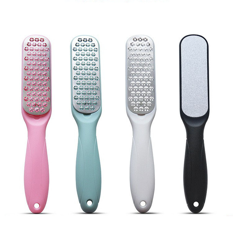 SAIYII New Arrival Custom Stainless Steel Foot Files Pedicure Sandpaper Double Side Exfoliate Foot File Callus Remover For  Feet