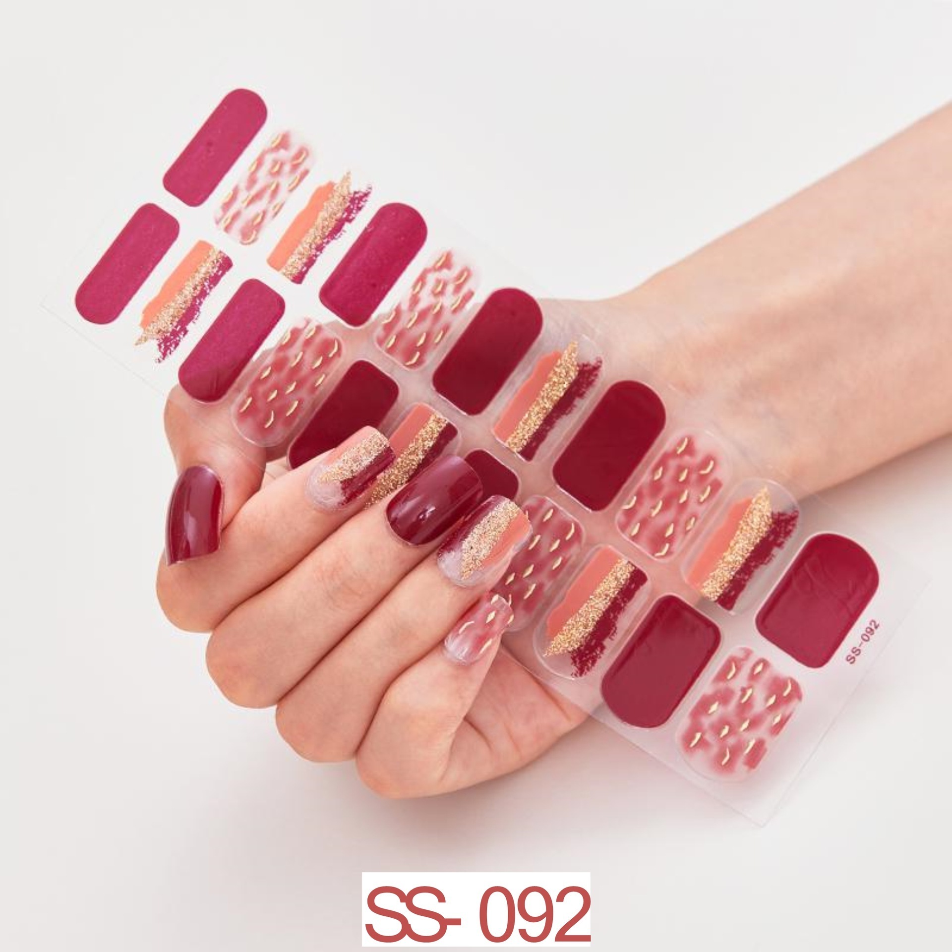 Non-toxic Popular Nail Stickers Wholesale Nail Polish Custom Nail Wraps