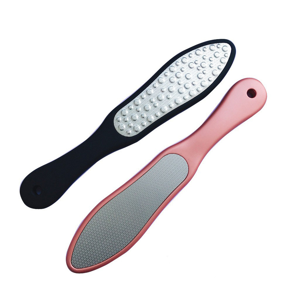 SAIYII Double Sided Foot Scraper Callus Remover Foot Rasp For Cracked Heel Stainless Steel Pedicure File