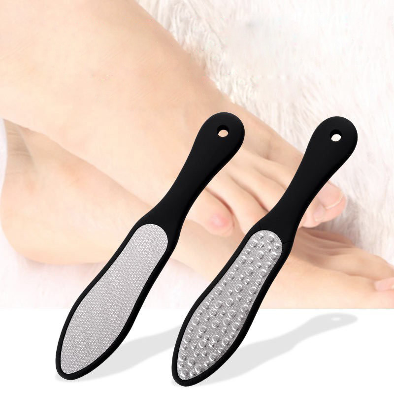 SAIYII Double Sided Foot Scraper Callus Remover Foot Rasp For Cracked Heel Stainless Steel Pedicure File