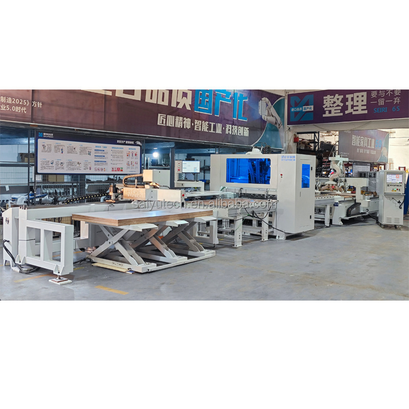 Woodworking  Automatic Wood Cnc Machine with Furniture Production Line