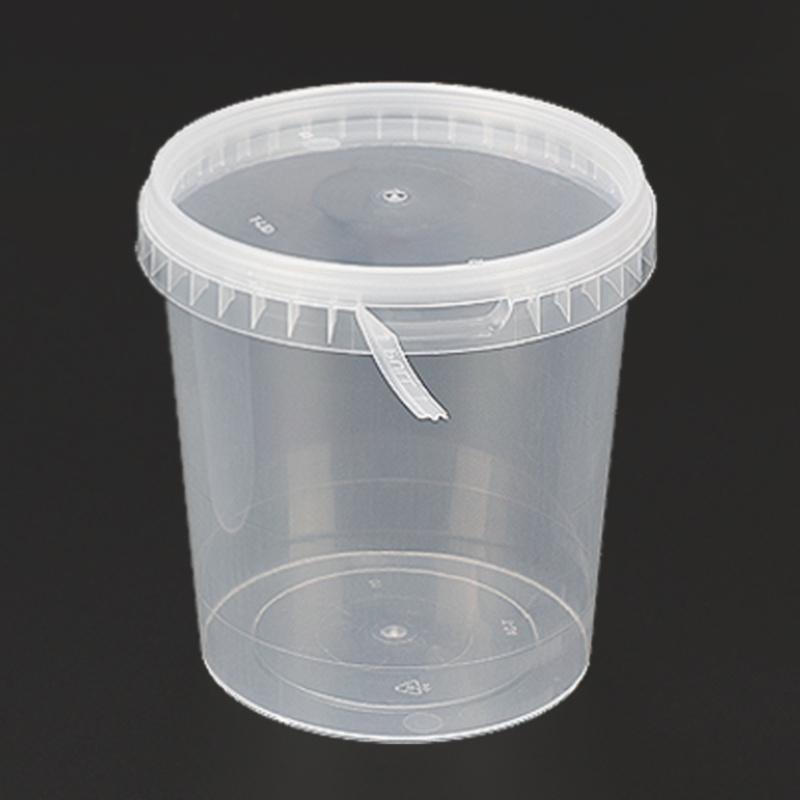 Tamper resistant plastic cups 32 24 16 12 10 8 oz microwave safe leakproof soup delivery pp plastic round food container