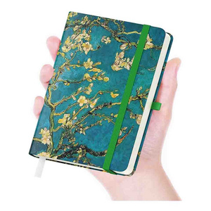 Synthetic Leather Hardcover Mini Pocket Journal A6 Cute Lined Notebook Small Notepad with Pen Holder