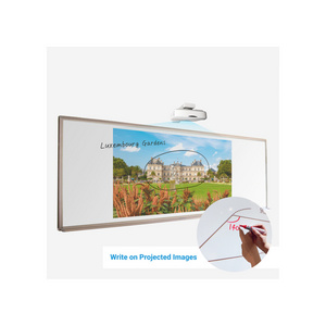 Long-lasting comfort projection compatible large white board wall for school