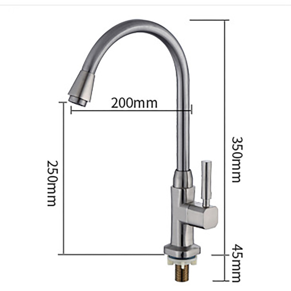 SKM kitchen faucets pipe faucets spray 304 stainless steel swivelling water taps kitchen faucet