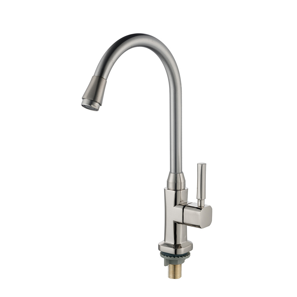 SKM kitchen faucets pipe faucets spray 304 stainless steel swivelling water taps kitchen faucet