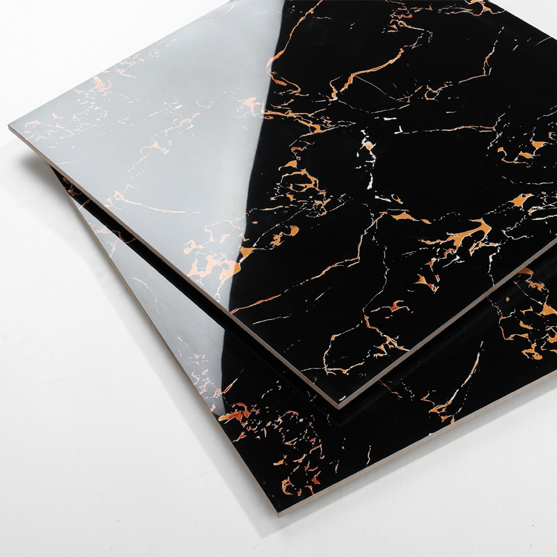 Glossy Porcelain Marble Tile For Floor Polished Wall Tile Non-slip Bathroom Ceramic Tiles