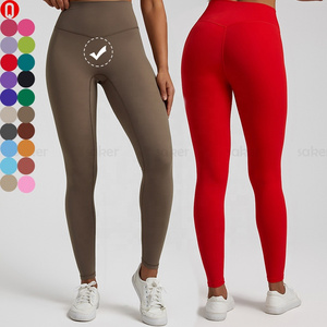 Custom 20 color high waist compression yoga pants workout wear gym fitness butt lift no camel toe leggings for women