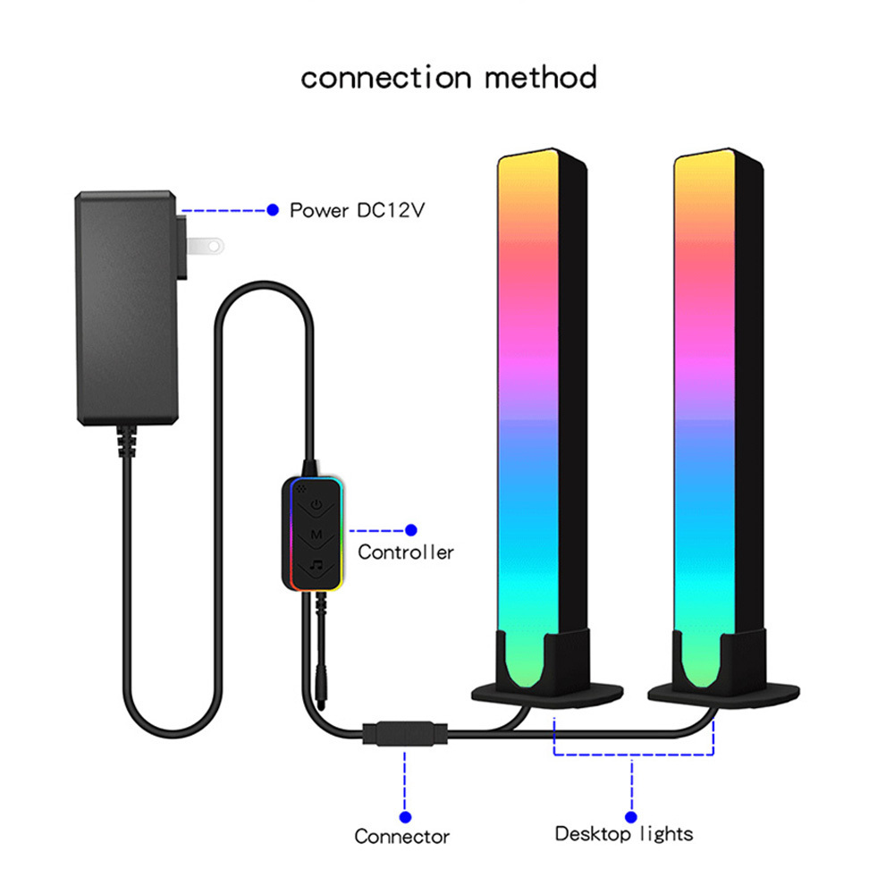 tuya LED Smart Light Bar Ambiance Backlight Music remote control Sync Kit Alexa Google Assistant sound activated LED Play Light