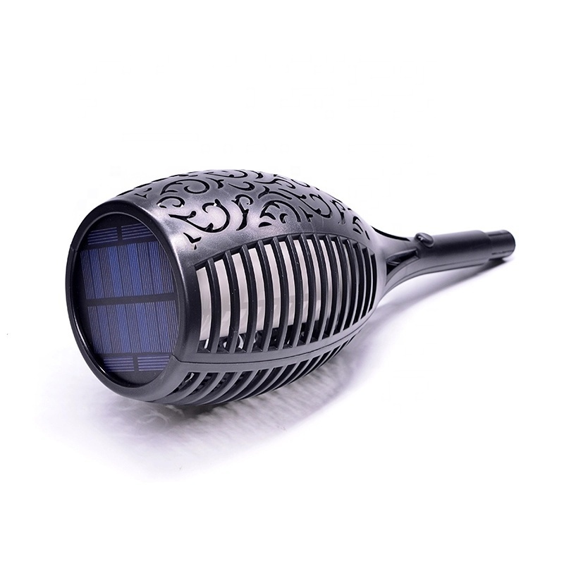 Outdoor Waterproof LED lawn Solar Powered dancing Flickering flame effect garden decor landscape 96 led solar fire Torch lights