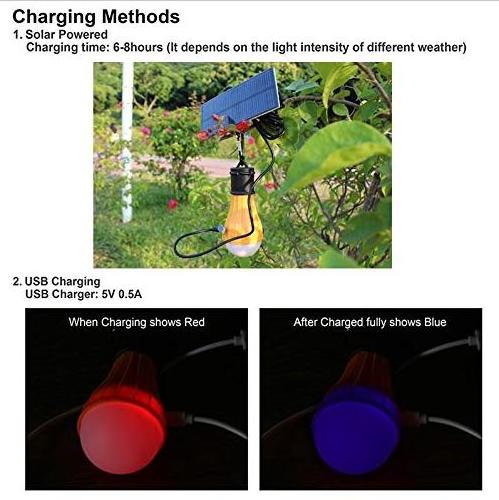 Outdoor waterproof dimmable mini portable rechargeable usb dim solar powered tent hiking Camping lamp LED Solar panel Light Bulb