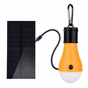 Outdoor waterproof dimmable mini portable rechargeable usb dim solar powered tent hiking Camping lamp LED Solar panel Light Bulb