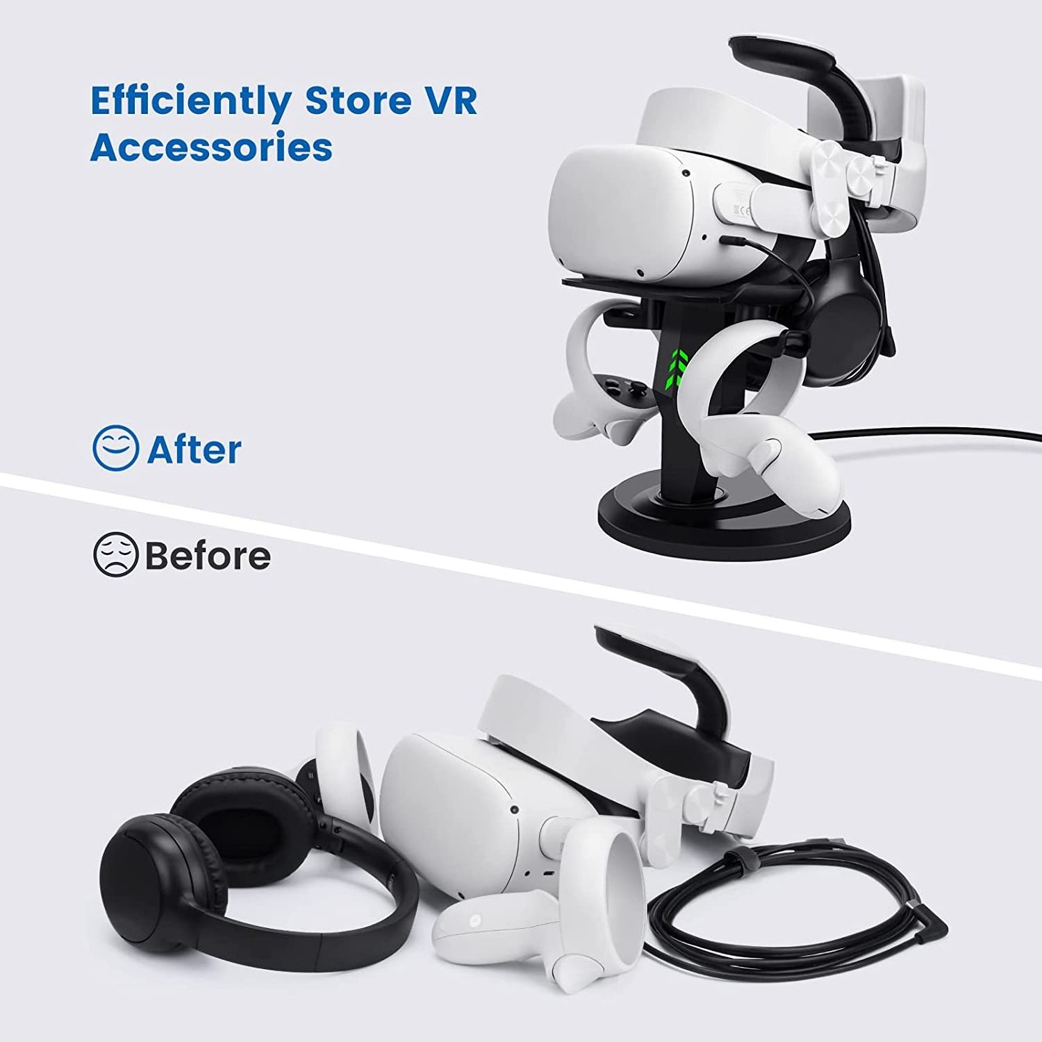 Headset Charging Dock VR Stand Accessories Black ABS Plastic Snow Motorcycle for Oculus Quest 2,for Oculus Quest 1 Vr Dino Book