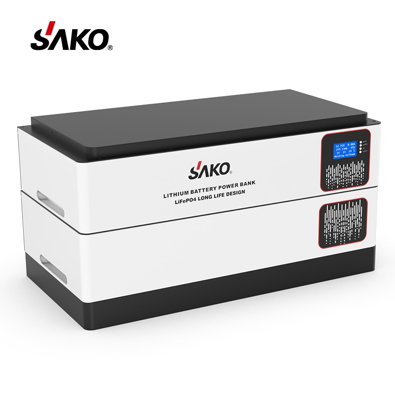 Shenzhen China Sako Rechargeable Stack Batterie 10Kw 10Kwh 48V 200Ah 300Ah Lifepo4 For Solar Power System 50 Kwh Lithium Battery