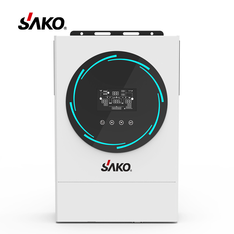 Sako Sunpolo 6Kw 6000W 6000 watt 48V MPPT Solar Power Dc to Ac Pure Sine Wave Energy System ON Off Grid Hybrid Solar Inverter