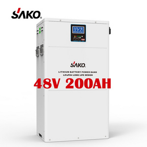 Sako Home Power 48V 200Ah Lithium Ion Battery 10Kwh LiFePo4 Batteries Smart BMS Solar System 51.2V 100Ah Energy Storage Battery