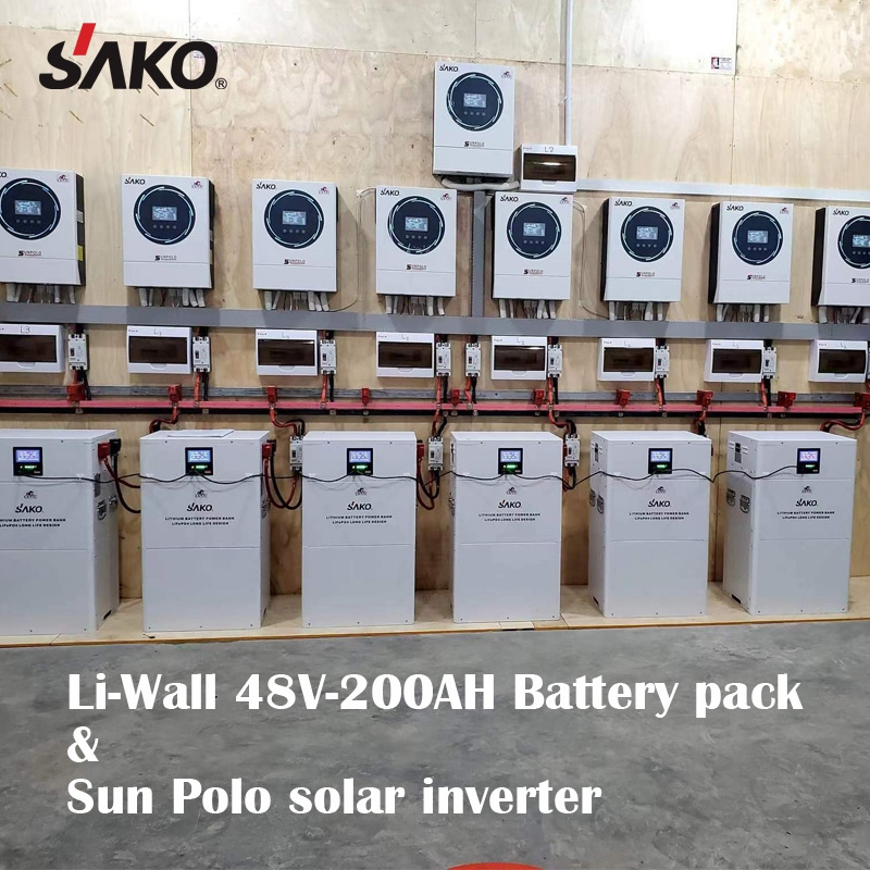 Sako Home Power 48V 200Ah Lithium Ion Battery 10Kwh LiFePo4 Batteries Smart BMS Solar System 51.2V 100Ah Energy Storage Battery