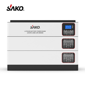 Shenzhen China Sako Rechargeable Stack Batterie 10Kw 10Kwh 48V 200Ah 300Ah Lifepo4 For Solar Power System 50 Kwh Lithium Battery