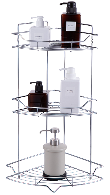 Wholesale Metal 3 Layers Toilet Rack Shelves Bathroom Storage Holder Shower Caddy For Bath