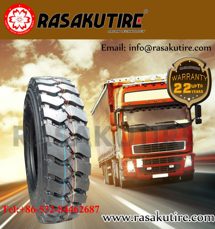 rasakutire japan technology top quality best price 1000-20 radial 1000R20 dunlop tyre