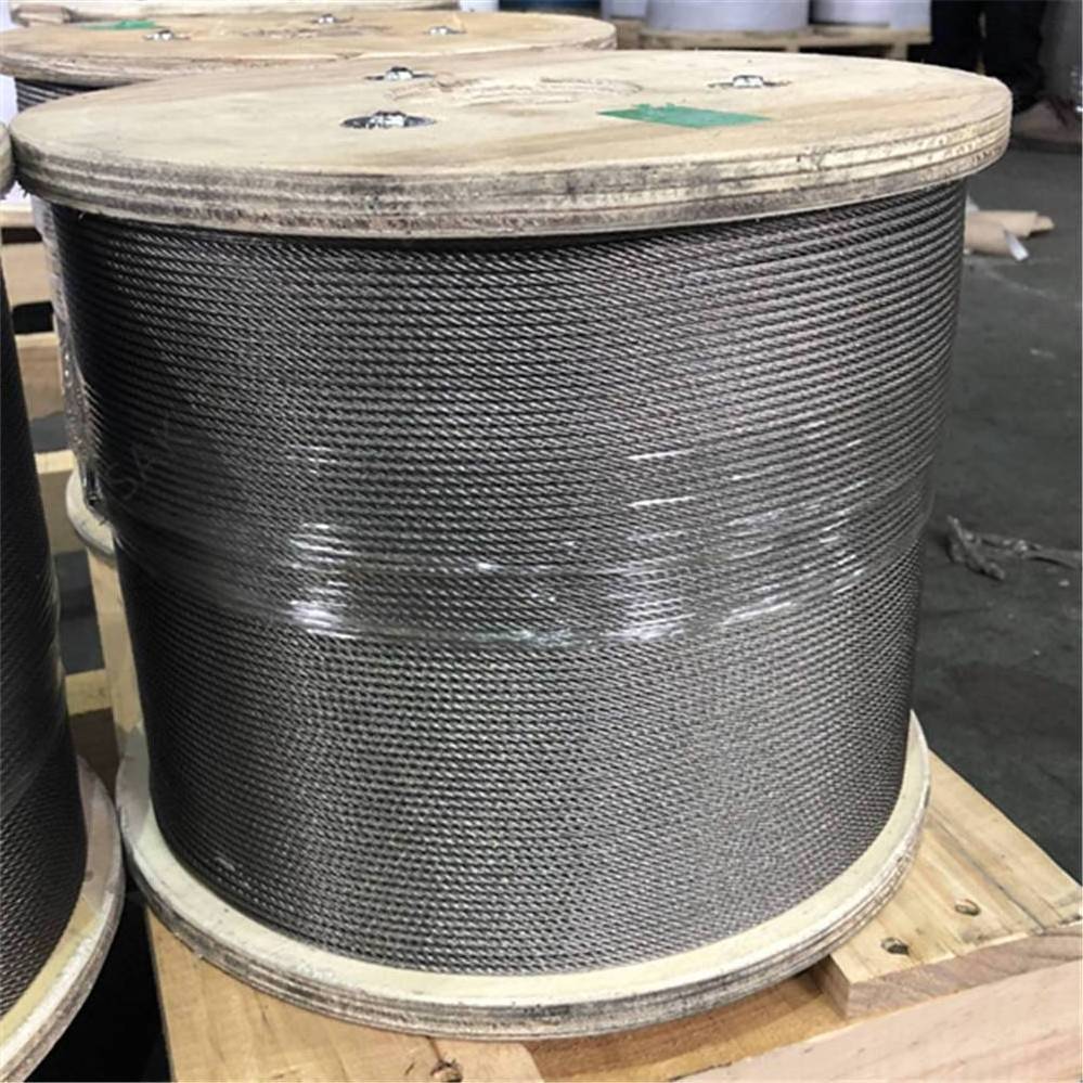 Petroleum petrochemical Inox Cable AISI304 304L 316 316L Steel Cable Ropes 6x36SW+IWRC 6x36SW+FC Stainless Steel Wire Rope