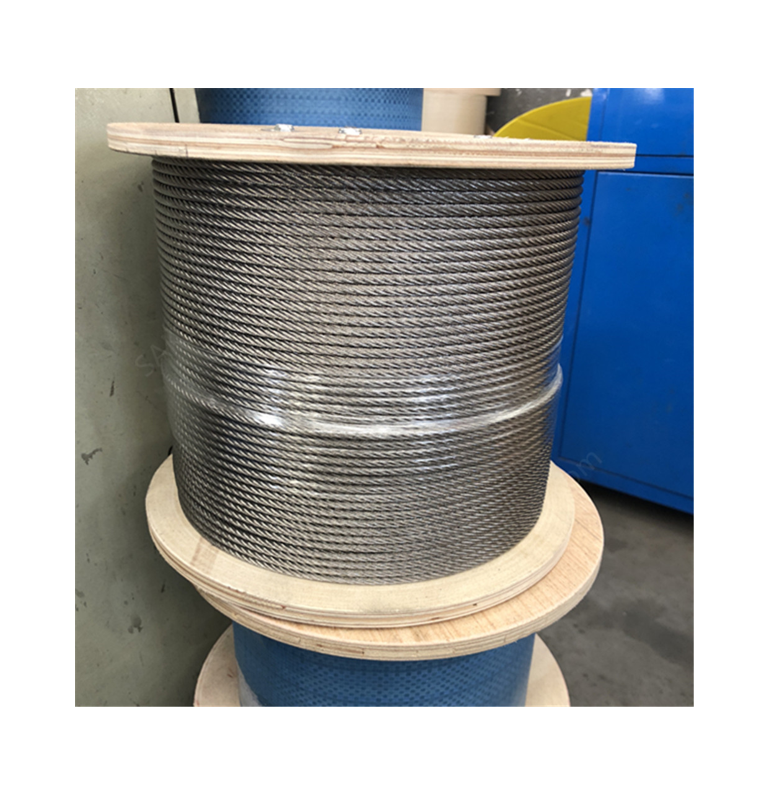 PP/PE/PVC coated 0.5mm 6mm 20mm 25mm 1x19 7x7 7x19 AISI304 316 316L Stainless Steel Wire Rope/Cable