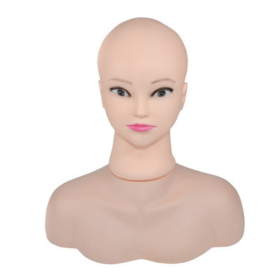 Bust Shoulder for Training Practice Manikin Head Shoulder Human Hair Wigs Display Upper Body Model Cosmetology Mannequin Head