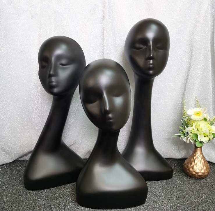 Realistic Big Abstract Head Mannequin Head With Stand Without Hair Training Advance Mannequin Practice Head For Wigs Bald Model