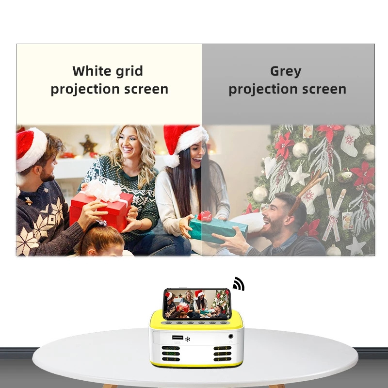 Anti Light Projector Screen Reflective Roll Up Curtain Home Projection White Theater 16:9 HD For Household Bedroom Accessories