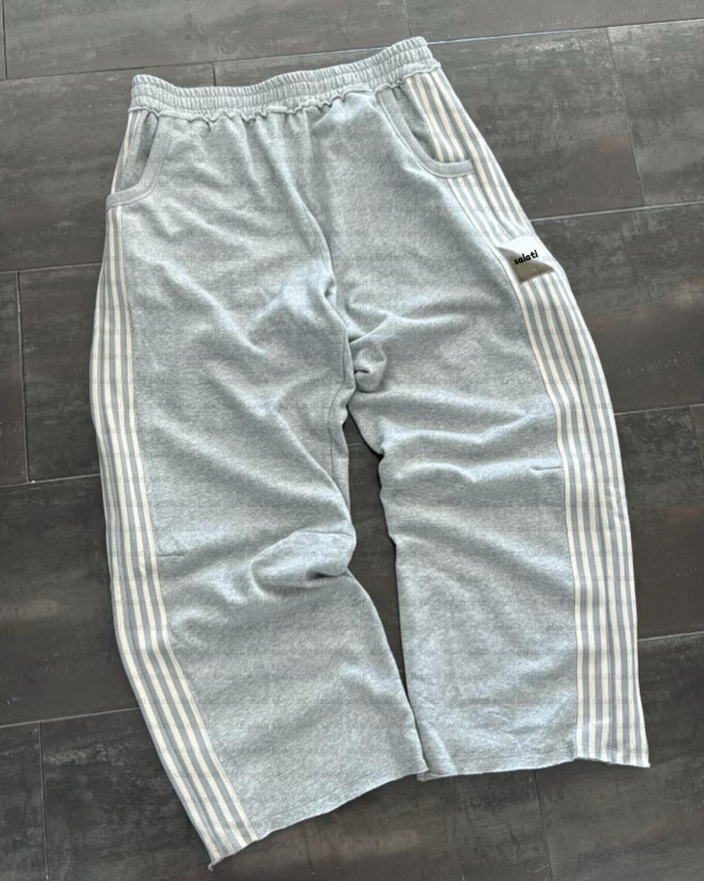 Custom Blank Jogger Track Pant Heavy Cotton French Terry Baggy Sweat Trousers Side Stripe Straight Leg Flared Sweatpants for Men