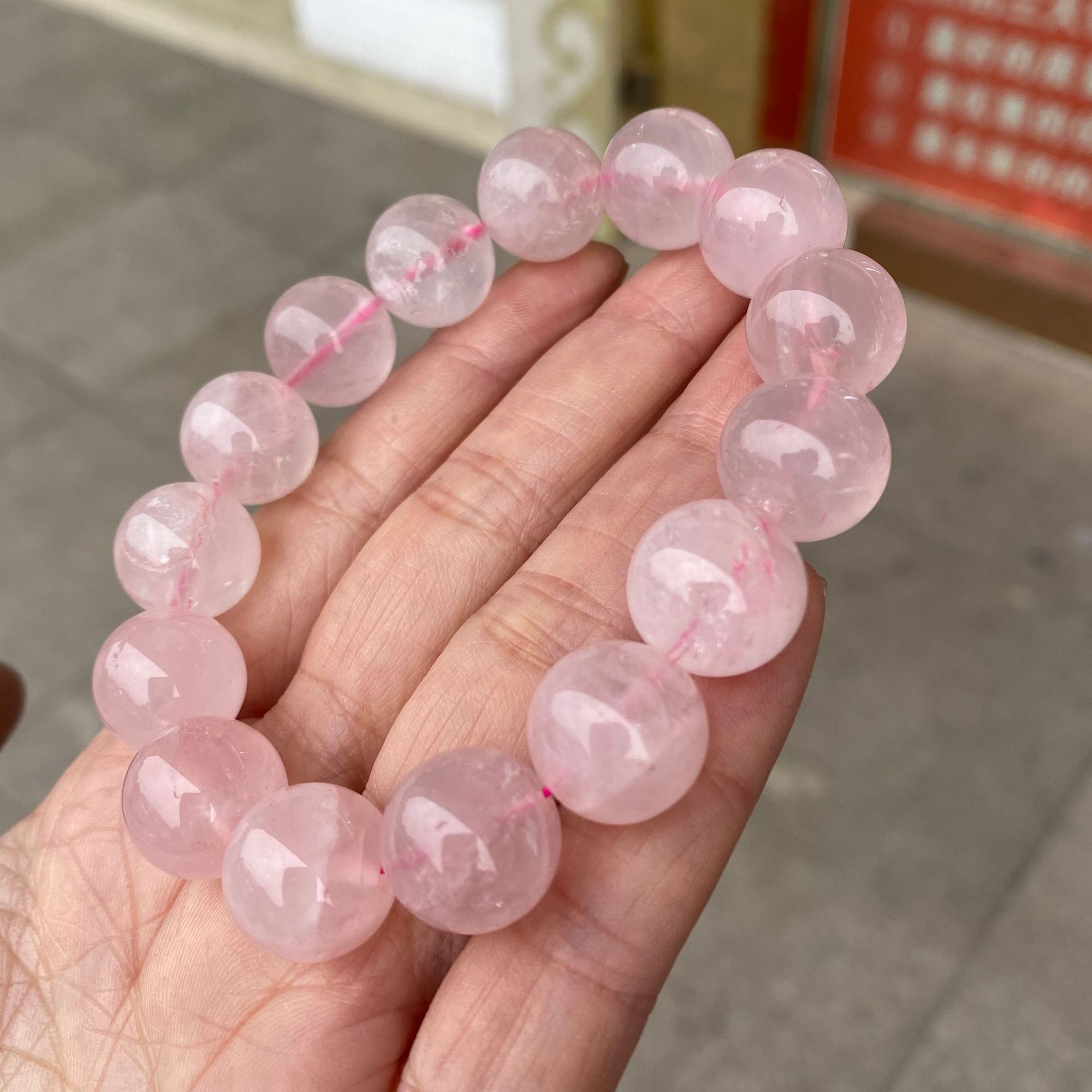 Wholesale Natural Stone Beaded Bracelet Reiki Healing Crystal Rose Quartz Bracelet Yoga Bangles Jewelry Gift