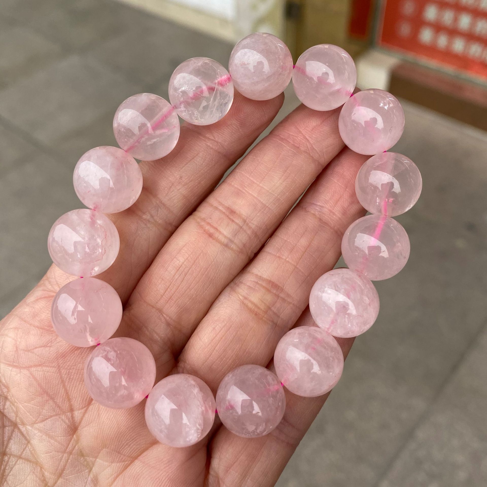 Wholesale Natural Stone Beaded Bracelet Reiki Healing Crystal Rose Quartz Bracelet Yoga Bangles Jewelry Gift