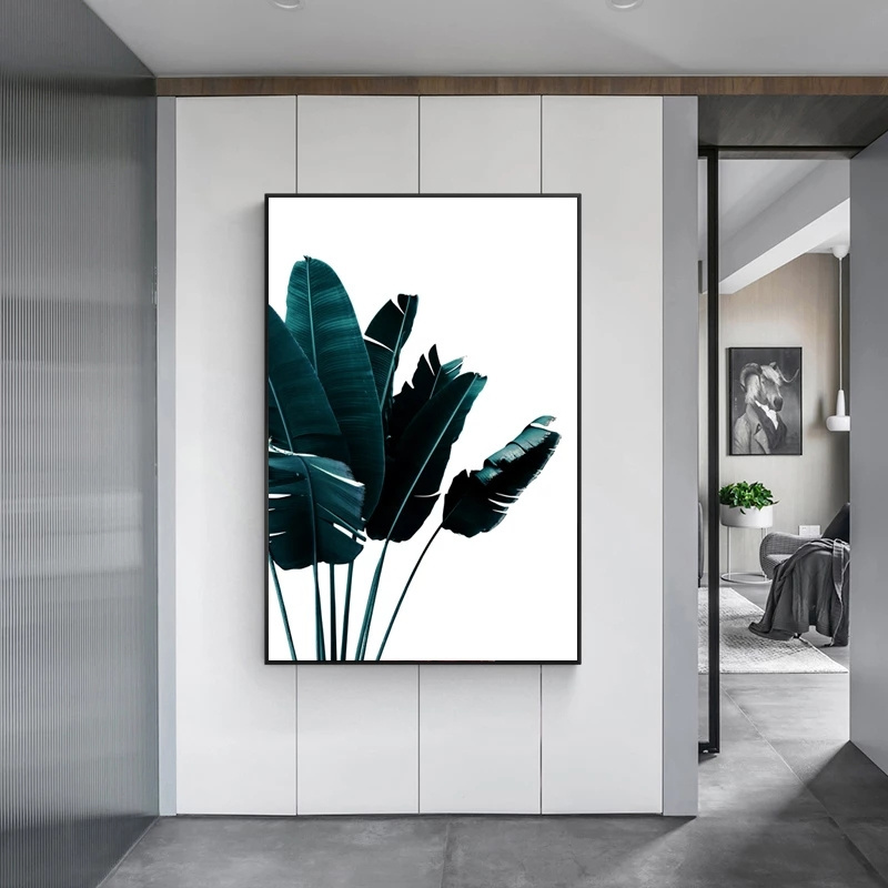 Room Decor Posters Plant Leaves Canvas Painting Palm Tree Leaf Wall Art Nordic Mural Art Prints