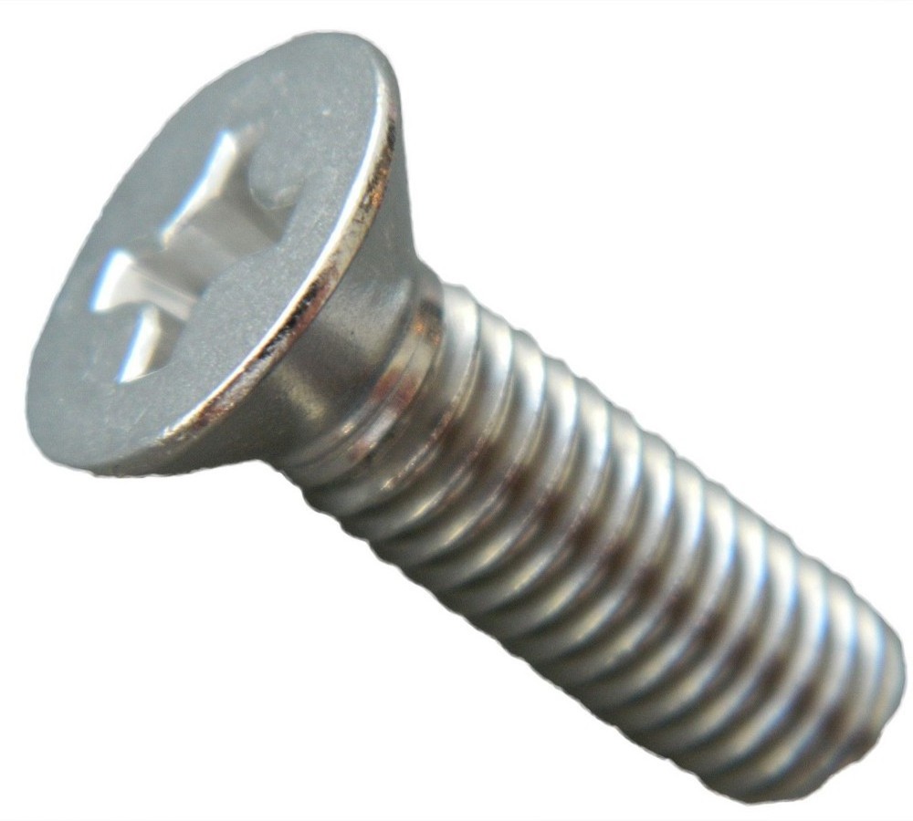 ASME B18.6.3 100 Degree Flat Countersunk Head Cross Recessed Machine Screw