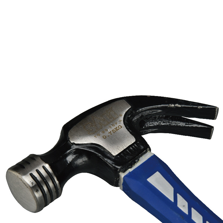 SALI Claw hammer 0.25kg 250g Multifunctional hammer 5# carbon steel head with double Fibreglass Shaft PP+TPR handle