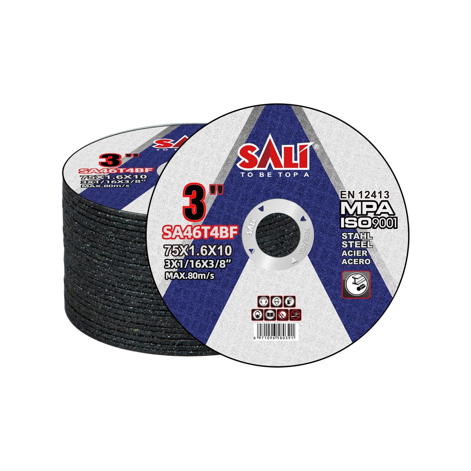 SALI high quality 75mm 3 inch abrasive disc factory custom OEM super thin metal cutting disc