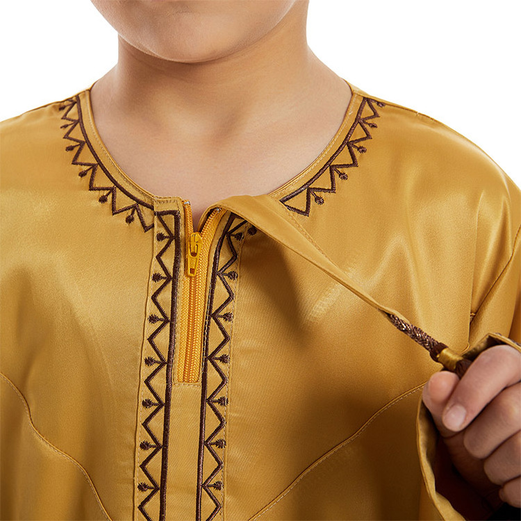 Custom Suadi Thawb Jubbah Saudi Arabia Boys Muslim Dress Dubai Style Al Aseel Thobe Kids Thobe