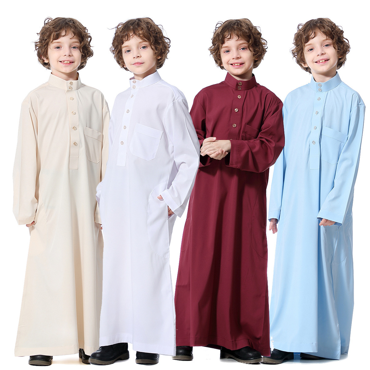 Wholesale Traditional Islamic Thobe For Children Middle East  Al Daffah Thobe Moroccan Jubba Boys Thobe