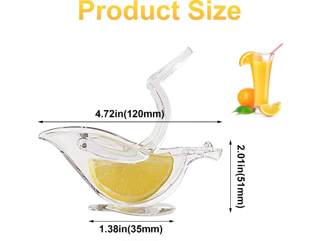 Acrylic Lemon Slice Squeezer Bird Hand Juicer Citrus Lime Kitchen Tool 2024 Salin-kitchenware