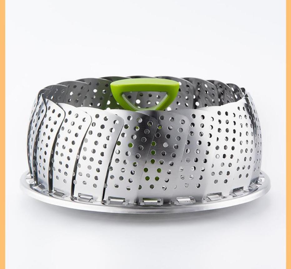 Steamer Basket Veggie Steamer Basket for Cooking Stainless Steel Folding Vegetable Insert with Extending Removable Center