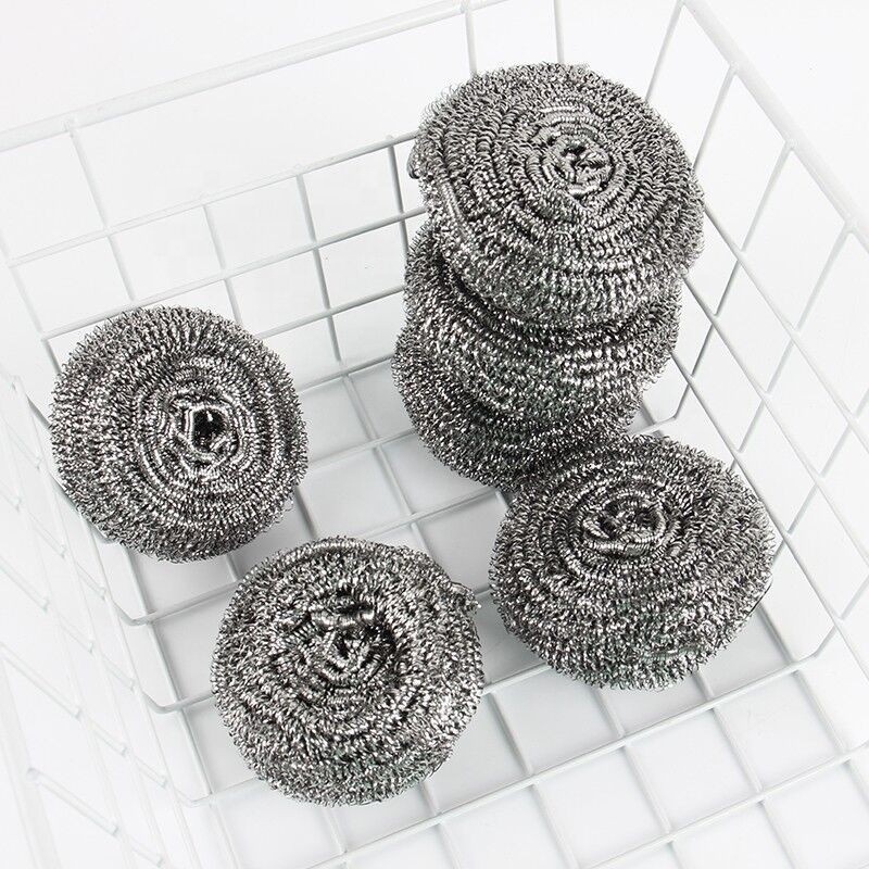 2023 Stainless Steel Wire Brushes Ball Cleaning Household Kitchen Dishwasher Wire Brush Cleaning Ball Sticky