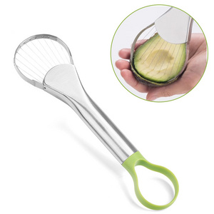 2023 New Stainless Steel Avocado Slicer 3-in-1 avocado slicer Kitchen Tools Promotion