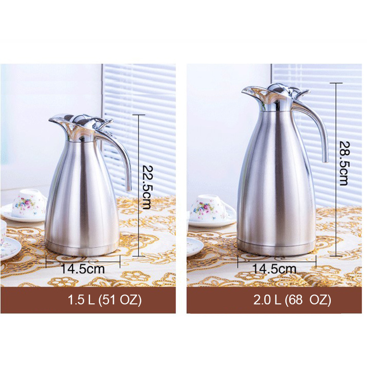 Double Wall Food Grade stainless steel Wine Coffee Thermal Cup Carafe 68 OZ