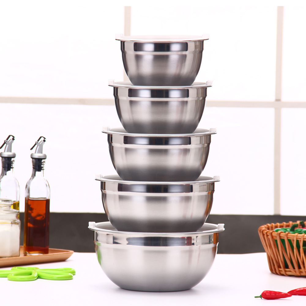 Hot Selling New Type Stainless Steel Mixing Salad Bowl with Lid