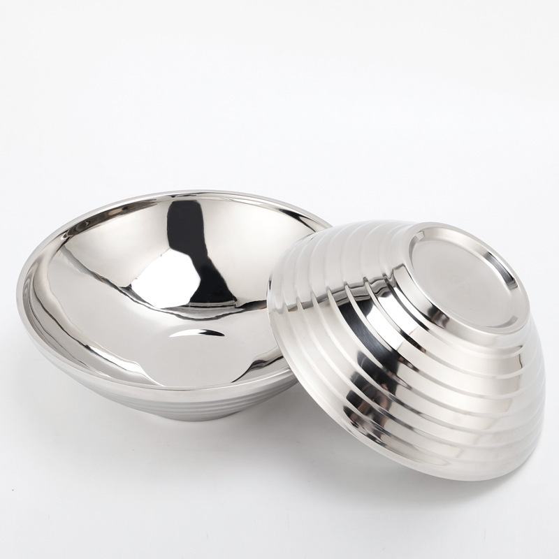 Wholesale Snack Sugar Serving Ice Bowl for Desert Stainless Steel Bowls Silver Dinner Dish Bowl Set