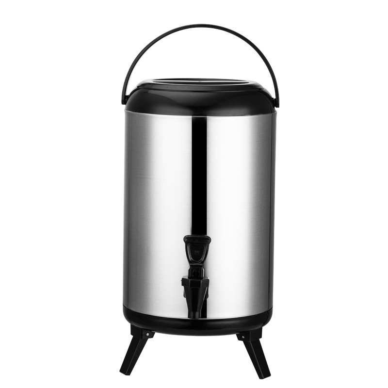 Kitchen new product stainless steel 304 milk tea thermos bucket 8/10/12L  coffee milk tea ice bucket Barrel